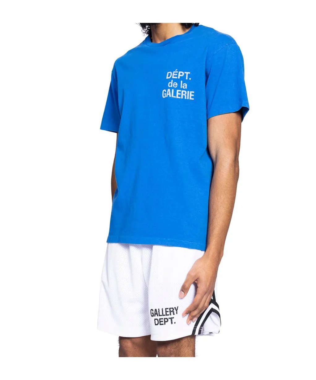 GALLERY DEPT. VENICE COURT SHORTS English mesh shorts Logo webbing wide-leg basketball shorts Black and white S-XL Original molding Loose wide-leg version American boys' first choice Breathable mesh fabric Superimposed soft material inside Comfortable and easy to match Custom-woven original consistent webbing/main mark/component wash mark Details are enlarged to follow